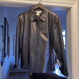 Black leather jacket